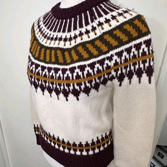 Tory Burch Fair Isle Wool Sweater size M USD 598 MSR Price - Picture 6 of 12